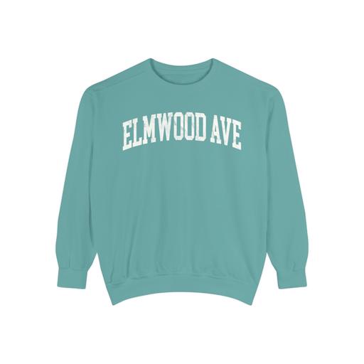 Elmwood Ave Garment-Dyed Crewneck in Erie Blue