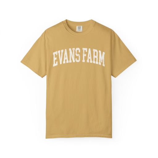 Evans Farm Garment-Dyed Tee in Pasta Wheat
