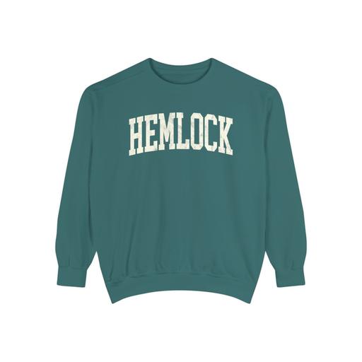 Hemlock Garment-Dyed Crewneck in Blue Spruce