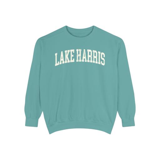 Lake Harris Garment-Dyed Crewneck in Erie Blue