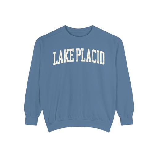 Lake Placid Garment-Dyed Crewneck in Samantha Blue