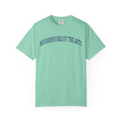 Neighborhood of the Arts Garment-Dyed Tee in Teal Good Inc