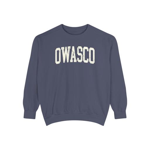Owasco Garment-Dyed Crewneck in Predawn