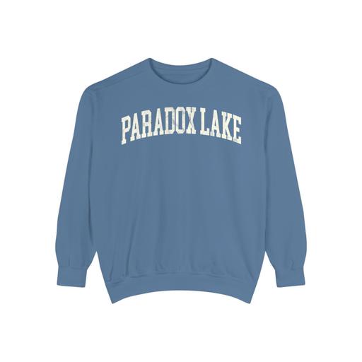 Paradox Lake Garment-Dyed Crewneck in Samantha Blue