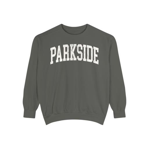 Parkside Garment-Dyed Crewneck in Concrete