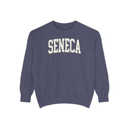 Seneca Garment-Dyed Crewneck in Predawn
